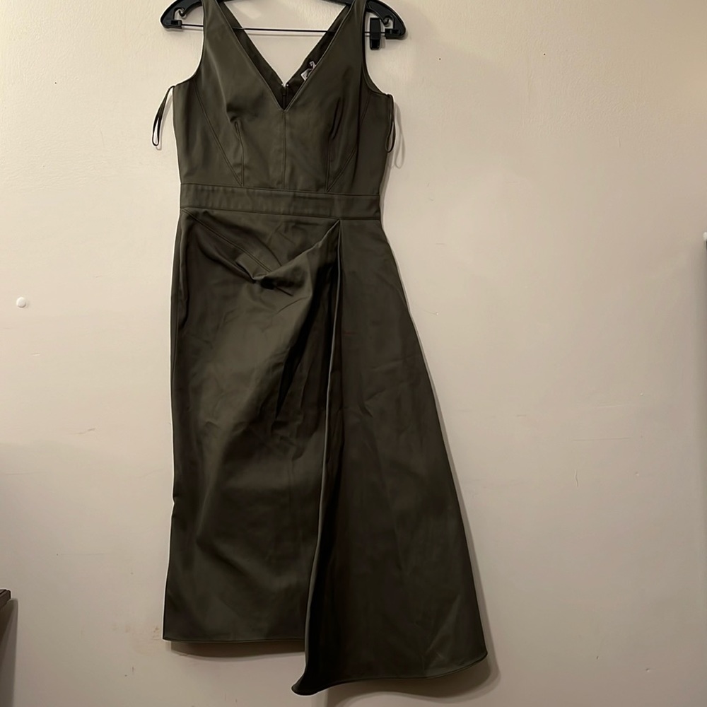 Alexander McQueen folded green dress  size 42